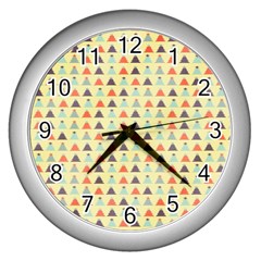 Christmas Textur 05 Wall Clock (silver) by artworkshop