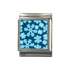 Snowflakes And Star Patterns Blue Frost Italian Charm (13mm) by artworkshop