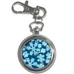 Snowflakes And Star Patterns Blue Frost Key Chain Watches Front