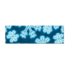 Snowflakes And Star Patterns Blue Frost Sticker Bumper (10 Pack)