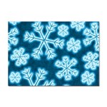 Snowflakes And Star Patterns Blue Frost Sticker A4 (100 pack) Front