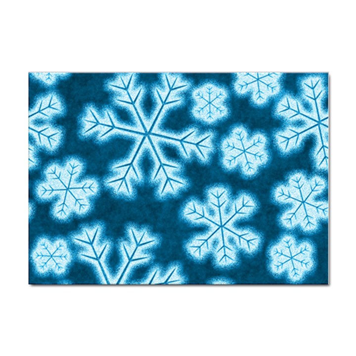 Snowflakes And Star Patterns Blue Frost Sticker A4 (100 pack)