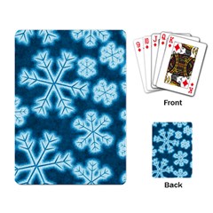 Snowflakes And Star Patterns Blue Frost Playing Cards Single Design (rectangle) by artworkshop