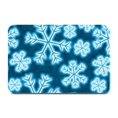 Snowflakes And Star Patterns Blue Frost Plate Mats by artworkshop