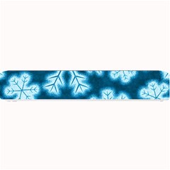 Snowflakes And Star Patterns Blue Frost Small Bar Mat by artworkshop