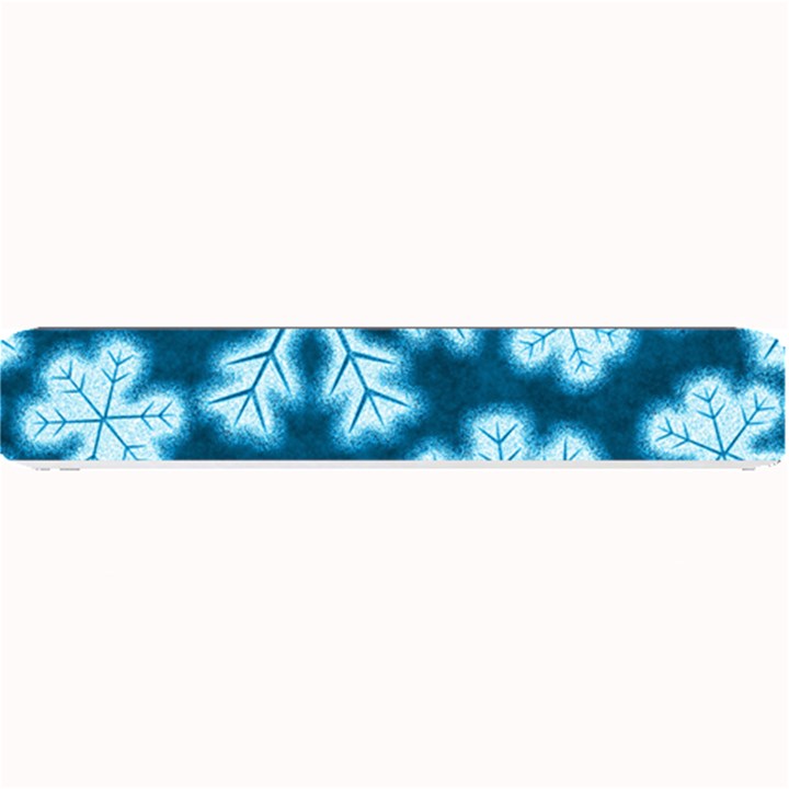 Snowflakes And Star Patterns Blue Frost Small Bar Mat