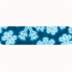 Snowflakes And Star Patterns Blue Frost Large Bar Mat by artworkshop