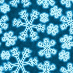 Snowflakes And Star Patterns Blue Frost Play Mat (square) by artworkshop