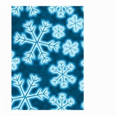 Snowflakes And Star Patterns Blue Frost Small Garden Flag (two Sides) by artworkshop