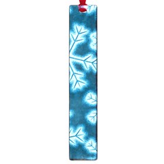 Snowflakes And Star Patterns Blue Frost Large Book Marks by artworkshop