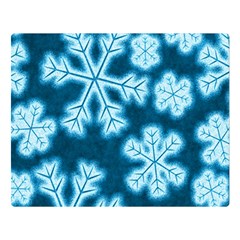 Snowflakes And Star Patterns Blue Frost Double Sided Flano Blanket (large)  by artworkshop