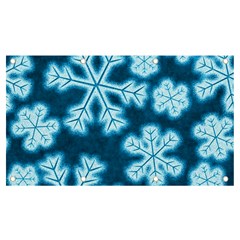 Snowflakes And Star Patterns Blue Frost Banner And Sign 7  X 4  by artworkshop