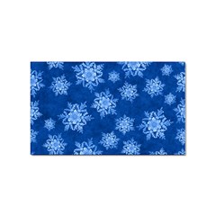 Snowflakes And Star Patterns Blue Snow Sticker Rectangular (10 Pack) by artworkshop