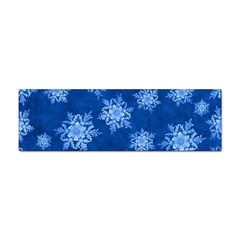 Snowflakes And Star Patterns Blue Snow Sticker Bumper (10 Pack)