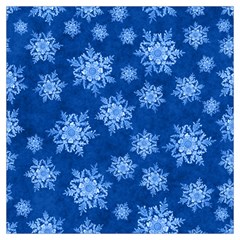 Snowflakes And Star Patterns Blue Snow Lightweight Scarf  by artworkshop