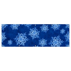 Snowflakes And Star Patterns Blue Snow Banner And Sign 12  X 4  by artworkshop