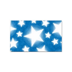 Snowflakes And Star Patterns Blue Stars Sticker (rectangular) by artworkshop