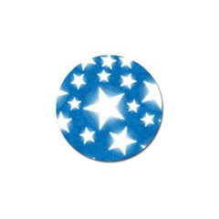 Snowflakes And Star Patterns Blue Stars Golf Ball Marker (4 Pack) by artworkshop