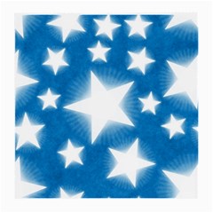 Snowflakes And Star Patterns Blue Stars Medium Glasses Cloth