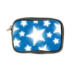 Snowflakes And Star Patterns Blue Stars Coin Purse by artworkshop