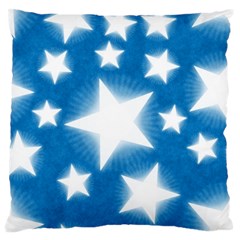 Snowflakes And Star Patterns Blue Stars Standard Flano Cushion Case (two Sides) by artworkshop