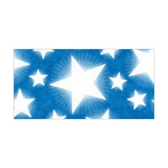 Snowflakes And Star Patterns Blue Stars Yoga Headband by artworkshop