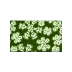 Snowflakes And Star Patterns Green Frost Sticker Rectangular (10 Pack) by artworkshop