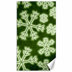 Snowflakes And Star Patterns Green Frost Canvas 40  X 72  by artworkshop