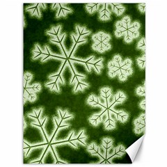 Snowflakes And Star Patterns Green Frost Canvas 36  X 48  by artworkshop