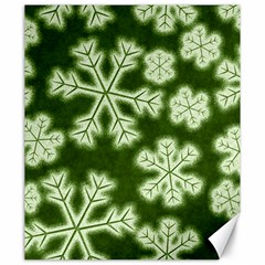 Snowflakes And Star Patterns Green Frost Canvas 20  X 24  by artworkshop