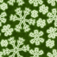 Snowflakes And Star Patterns Green Frost Play Mat (square) by artworkshop