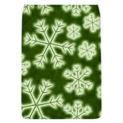 Snowflakes And Star Patterns Green Frost Removable Flap Cover (l) by artworkshop