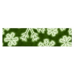 Snowflakes And Star Patterns Green Frost Oblong Satin Scarf (16  X 60 ) by artworkshop