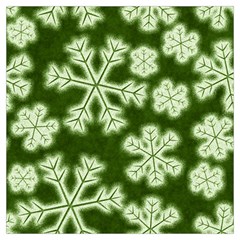 Snowflakes And Star Patterns Green Frost Lightweight Scarf  by artworkshop