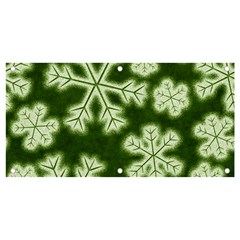 Snowflakes And Star Patterns Green Frost Banner And Sign 4  X 2  by artworkshop