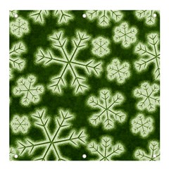 Snowflakes And Star Patterns Green Frost Banner And Sign 4  X 4  by artworkshop