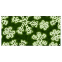 Snowflakes And Star Patterns Green Frost Banner And Sign 8  X 4  by artworkshop