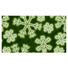 Snowflakes And Star Patterns Green Frost Banner And Sign 7  X 4  by artworkshop