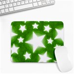 Snowflakes And Star Patterns Green Stars Small Mousepad Front