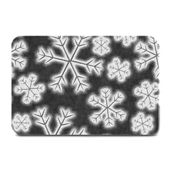 Snowflakes And Star Patterns Grey Frost Plate Mats by artworkshop