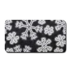 Snowflakes And Star Patterns Grey Frost Medium Bar Mat by artworkshop