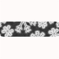 Snowflakes And Star Patterns Grey Frost Large Bar Mat by artworkshop