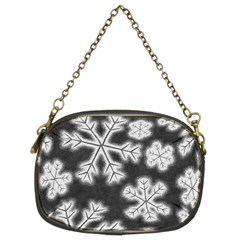 Snowflakes And Star Patterns Grey Frost Chain Purse (two Sides) by artworkshop