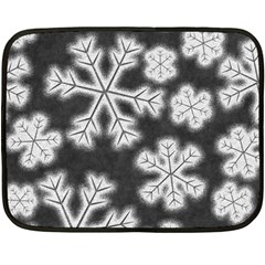 Snowflakes And Star Patterns Grey Frost Fleece Blanket (mini) by artworkshop