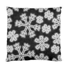 Snowflakes And Star Patterns Grey Frost Standard Cushion Case (one Side) by artworkshop