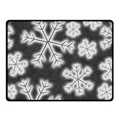 Snowflakes And Star Patterns Grey Frost Fleece Blanket (small) by artworkshop