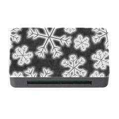 Snowflakes And Star Patterns Grey Frost Memory Card Reader With Cf by artworkshop