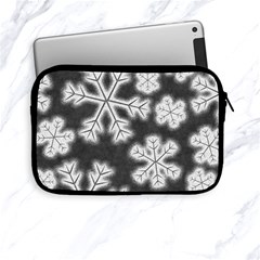 Snowflakes And Star Patterns Grey Frost Apple Ipad Mini Zipper Cases by artworkshop