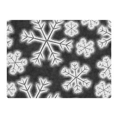 Snowflakes And Star Patterns Grey Frost Double Sided Flano Blanket (mini)  by artworkshop