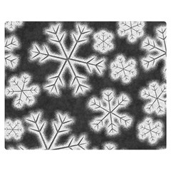 Snowflakes And Star Patterns Grey Frost Double Sided Flano Blanket (medium)  by artworkshop